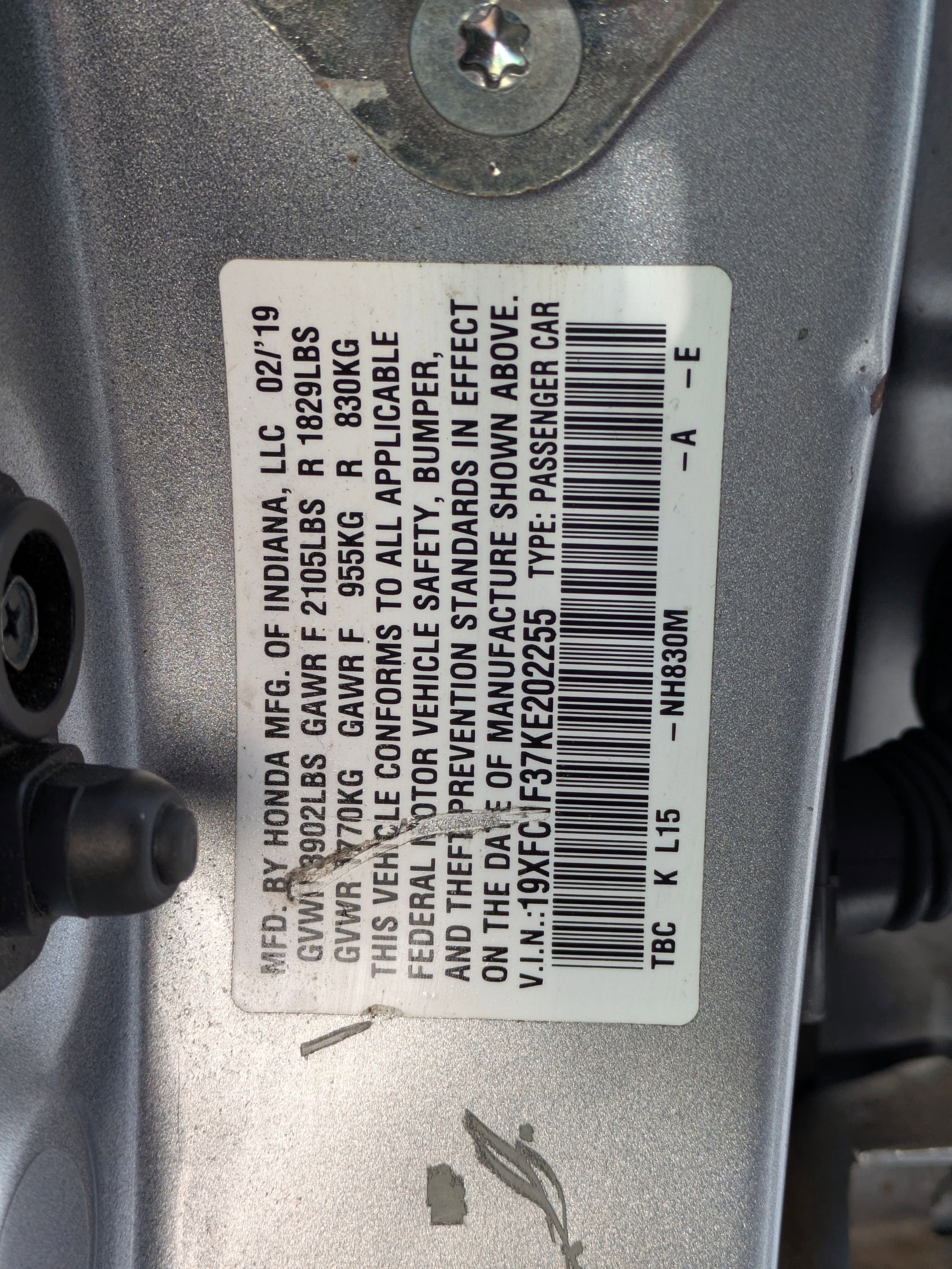 2019 Honda Civic Sedan EX