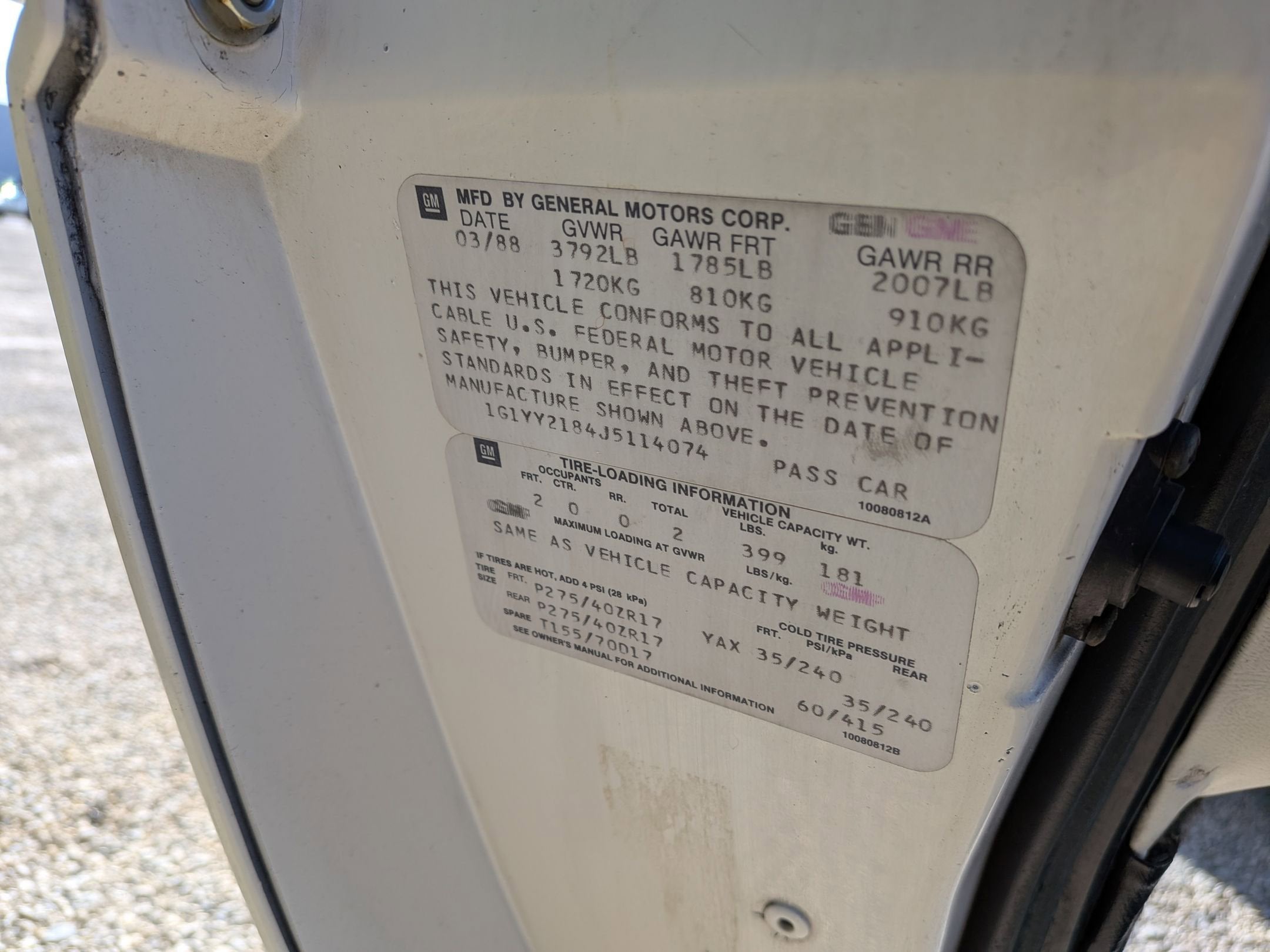 1988 Chevrolet Corvette Base