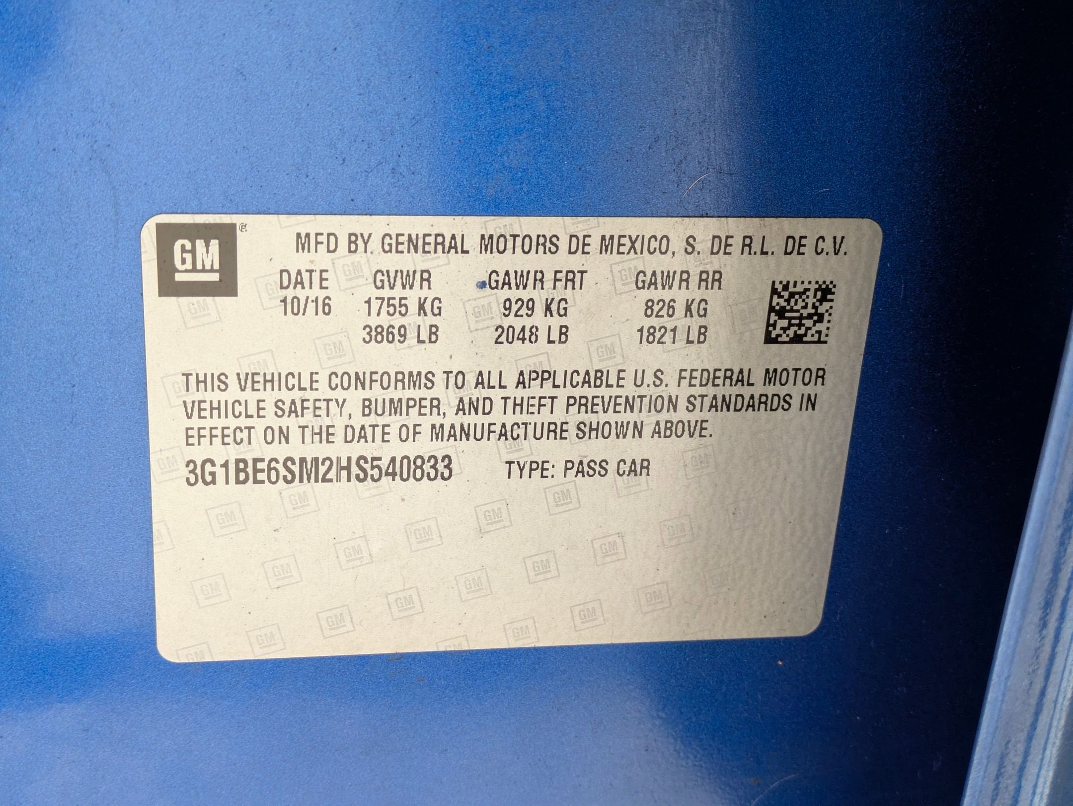 2017 Chevrolet Cruze LT