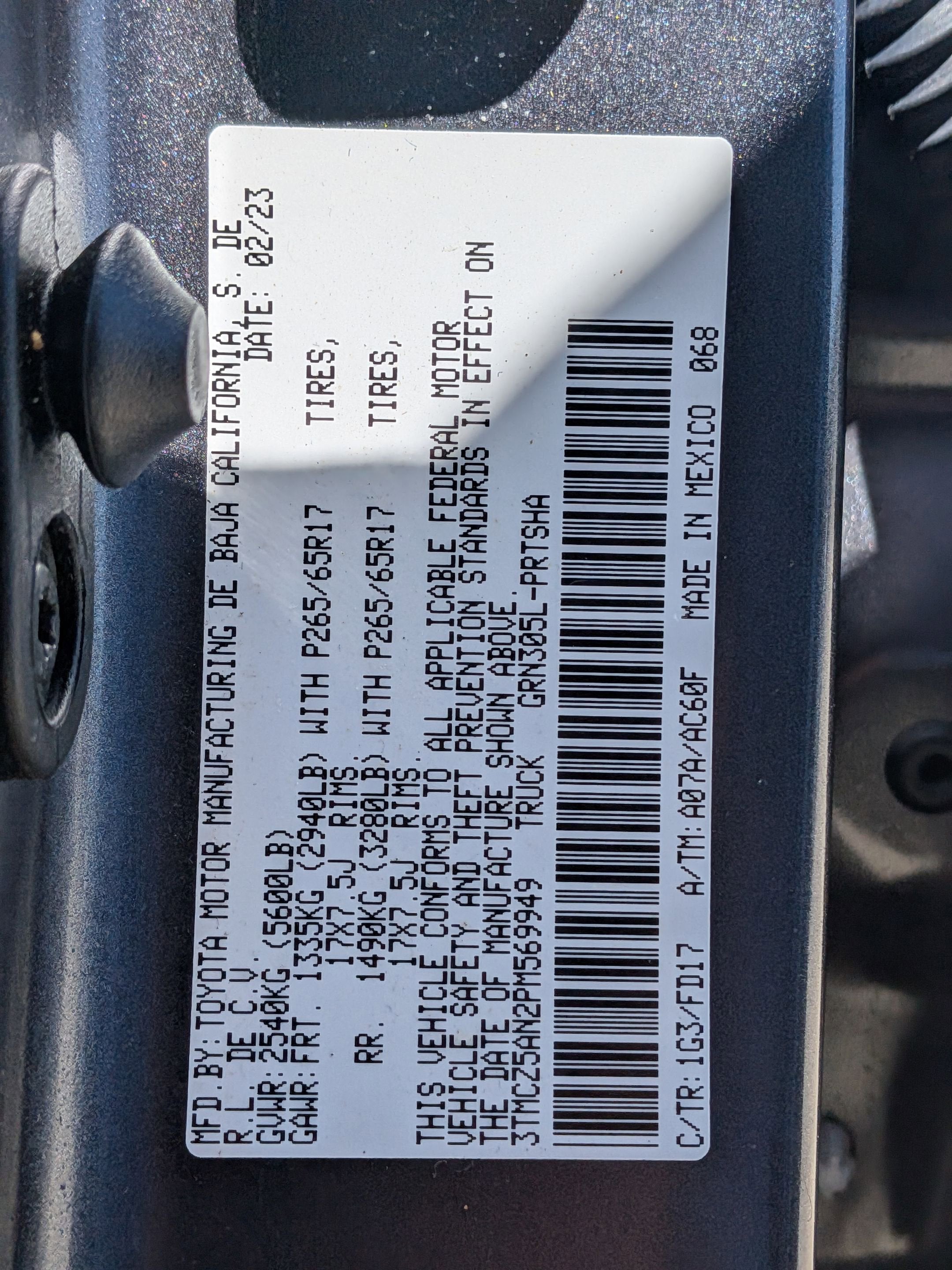 2023 Toyota Tacoma 4WD TRD Sport