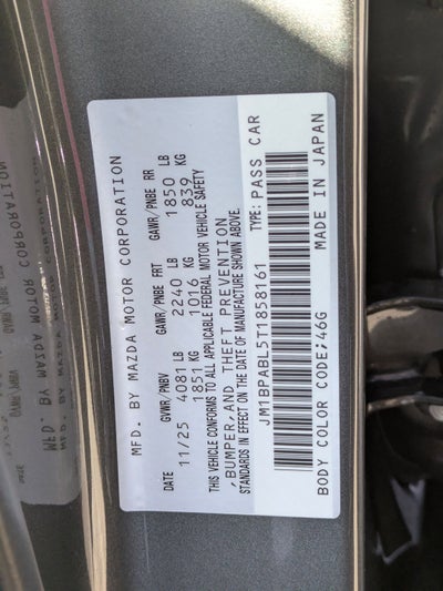 2026 Mazda Mazda3 Sedan 2.5 S Select Sport