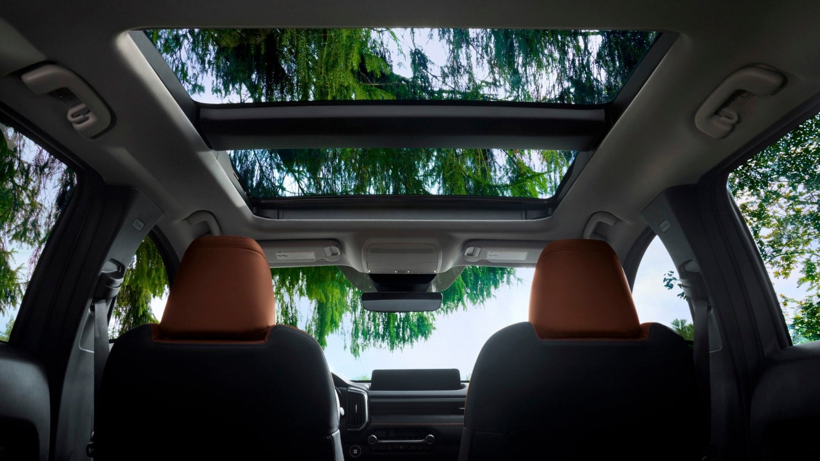 Available Panoramic Moonroof inside the 2026 Mazda CX-50 near New Philadelphia