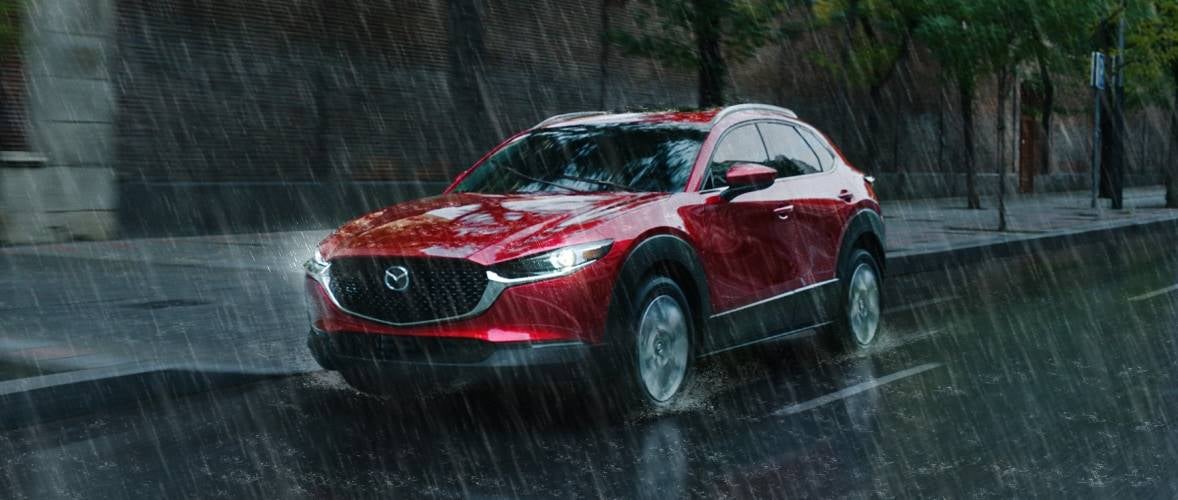 2026 Mazda CX-30 driving in the rain in Dover