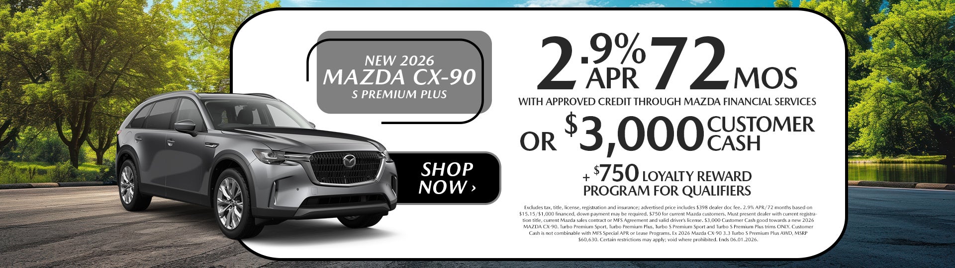 New 2026 Mazda CX-90 Offer In Dover, OH