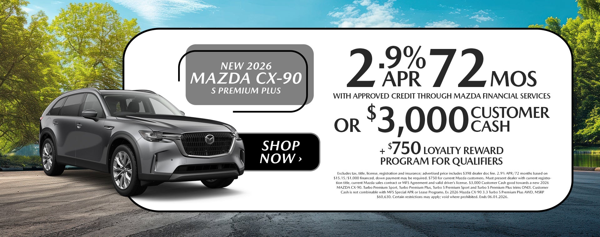 New 2026 Mazda CX-90 Offer In Dover, OH